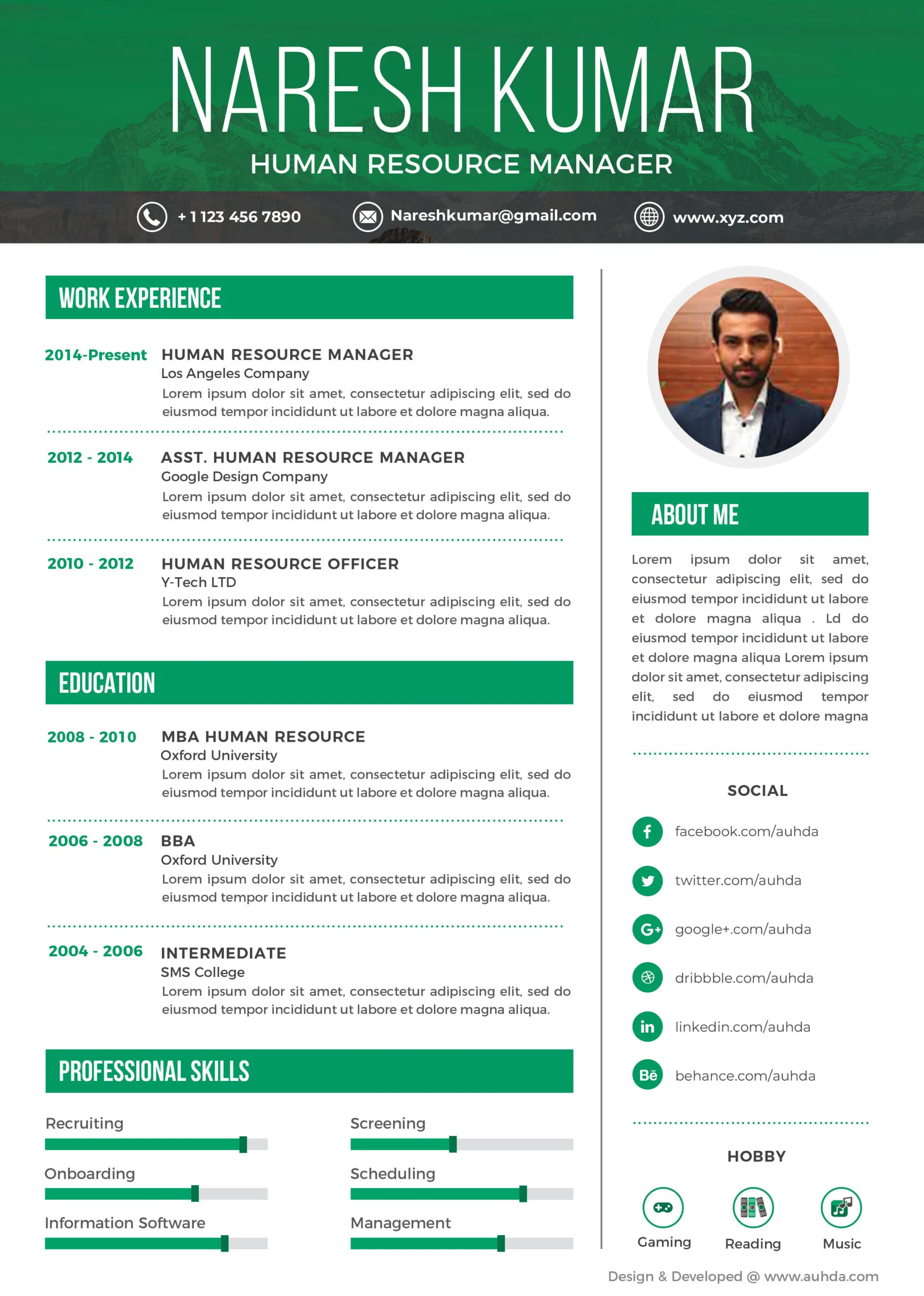 Brixol Premium Resume Template Preview 2