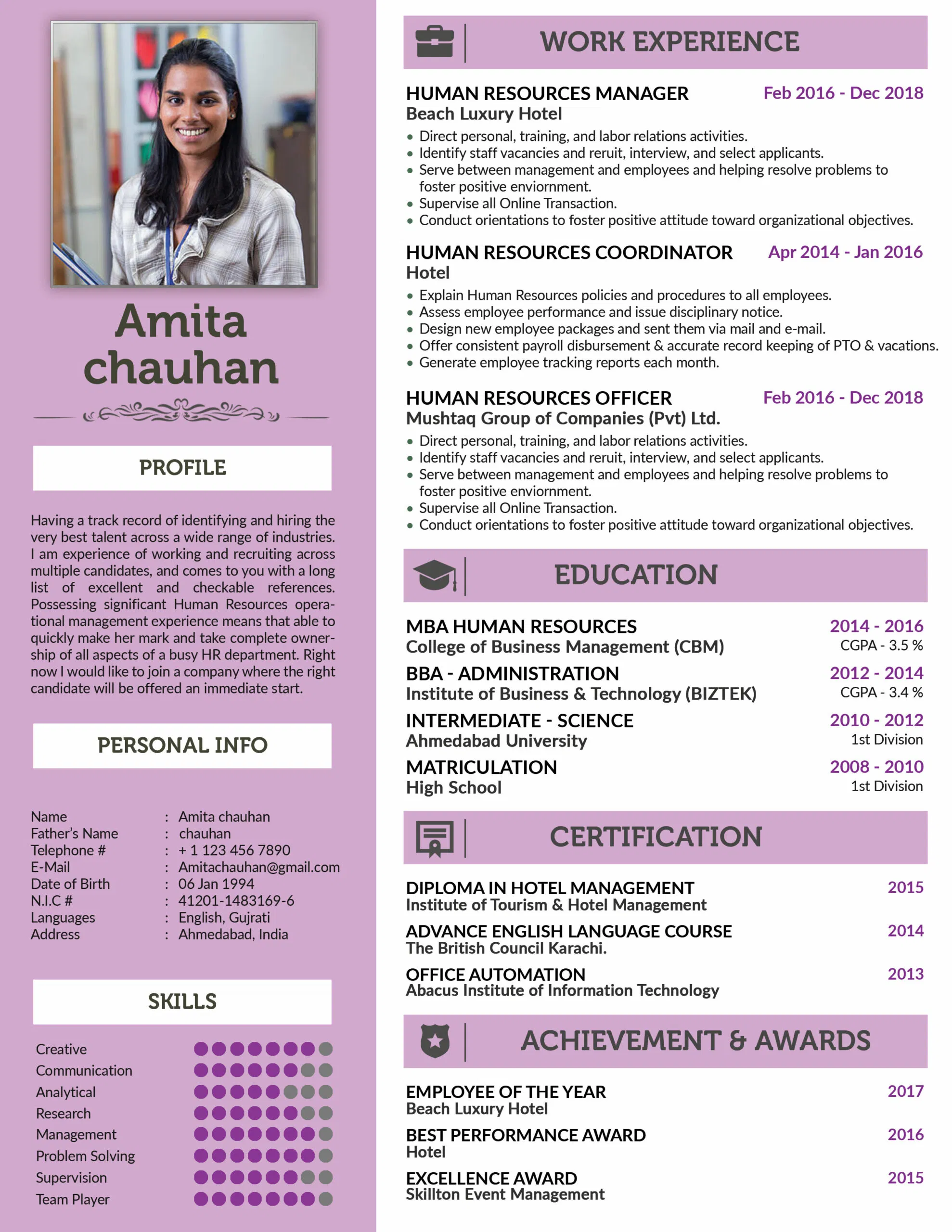 Brixol Premium Resume Template Preview 5