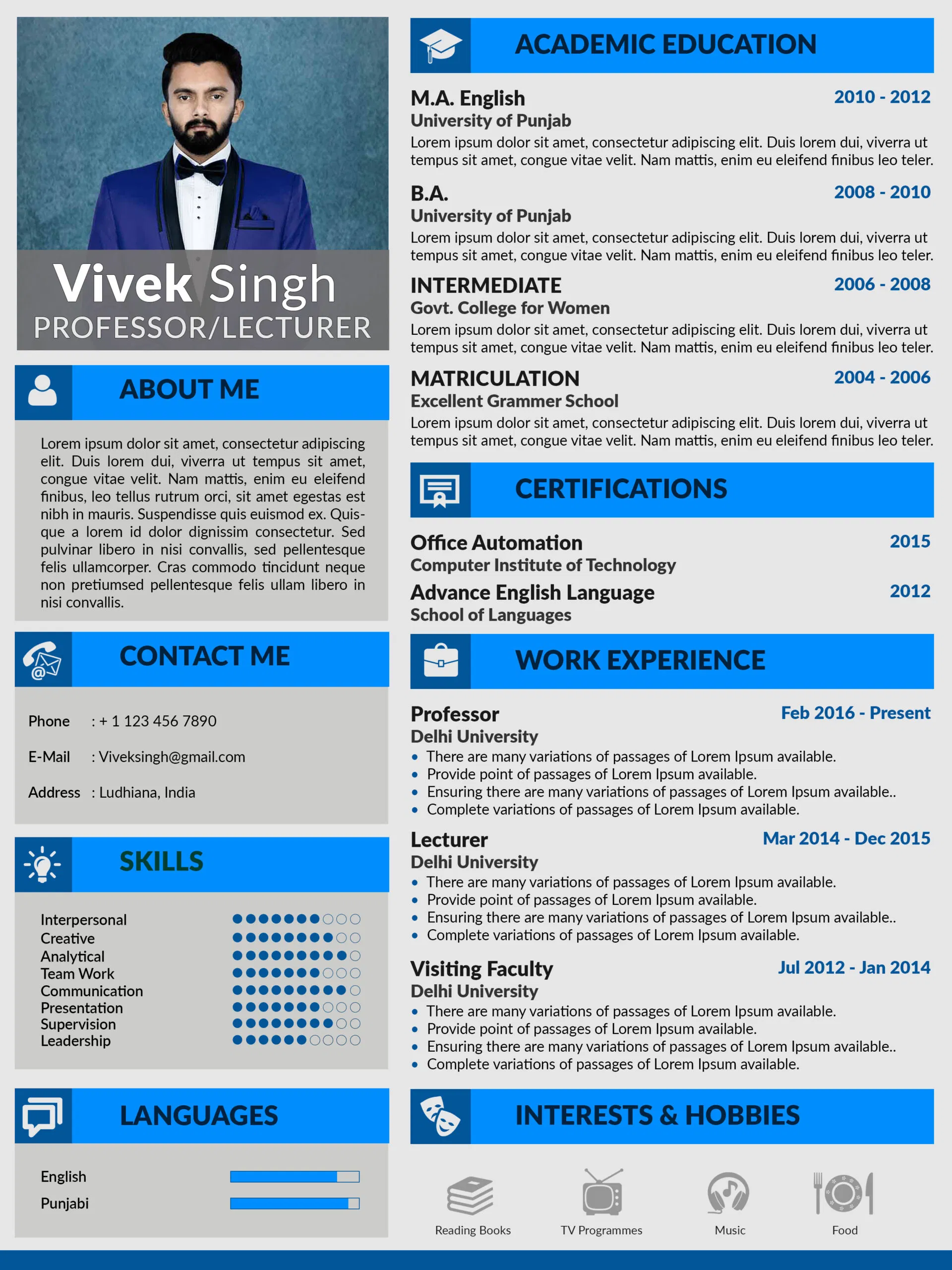 Brixol Premium Resume Template Preview 7