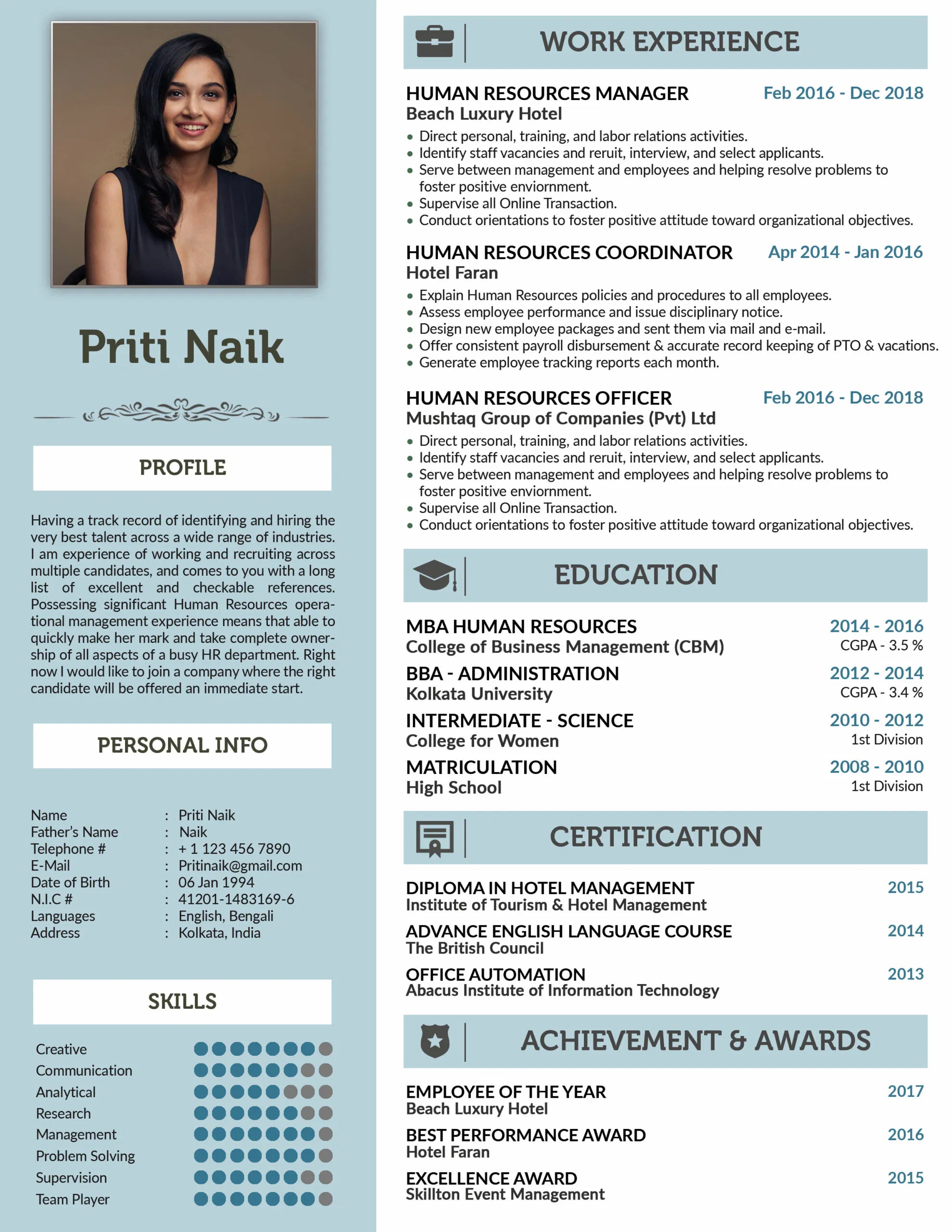 Brixol Premium Resume Template Preview 8